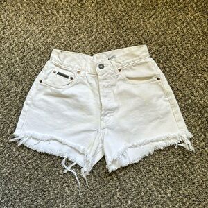 Vintage Calvin Klein White High Waisted Shorts